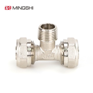 MINGSHI plomberie raccords à compression en laiton <span class=keywords><strong>multicouche</strong></span> gaz PEX AL PEX raccord de tuyau raccord à compression coudé mâle - Product Image 3