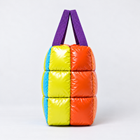 Sac à main gonflé jeune à la mode nouveau sac à bandoulière en nylon de conception de style sac fourre-tout coloré à la mode