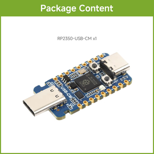 บอร์ดพัฒนาไมโครคอนโทรลเลอร์ Waveshare RP2350-USB-C บนพื้นฐาน Raspberry Pi RP2350A, ดูอัลคอร์ ดูอัล-สถาปัตยกรรมคู่ K495 - Product Image 3