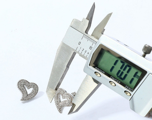 Iced Out Open Heart Moissanite Stud <b>Earrings</b> 925 Sterling Silver VVS Cutout Love Ear <b>Bling</b> Romantic Hip Hop - Product Image 6