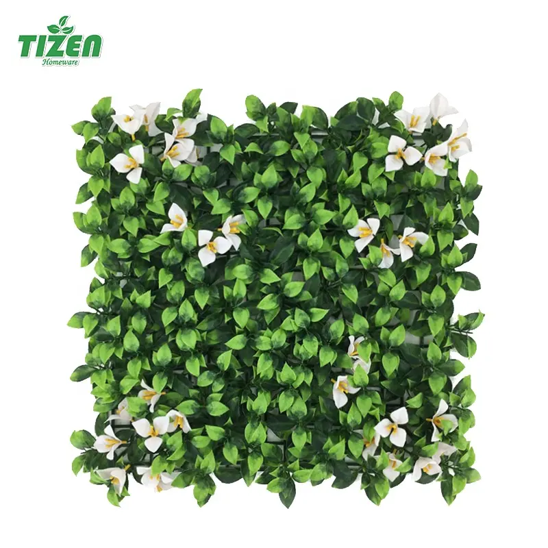 Высококачественный пластиковый садовый декор Tizen, искусственная изгородь из бокса, зеленая панель, искусственная трава, растение, стена
