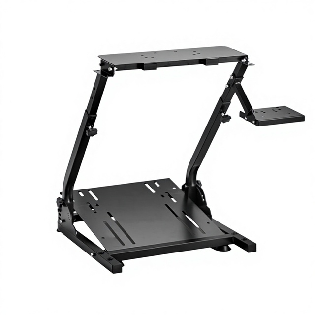 Manufacturer Direct Supply G920 Metal Racing Wheel Stand Foldable Dual Arm Game Wheel Seat Stand