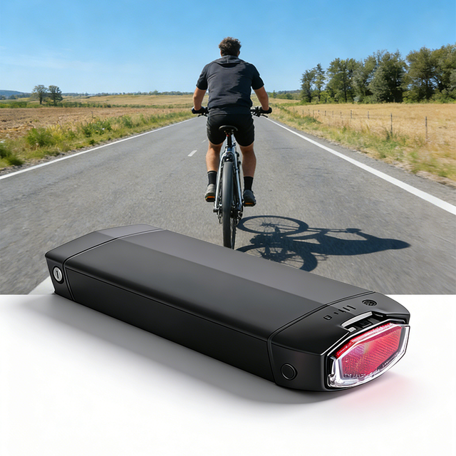DE Stock 48V 14Ah15ah LED Light Rear Rack Electric Bike Battery for Bafang E-Bike Conversion Kits Electric Bicycle Battery
