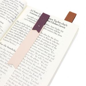 RTS PU Leather <b>Bookmark</b> Promotional Book Page Marker Personalized Initial Modern Reusable Embossed Design Gifts for Readers - Product Image 3