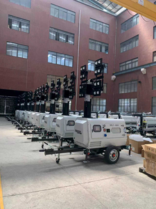 Oem ánh sáng tháp 4x500W LED Máy phát điện diesel 9M Kính thiên văn mast ngoài trời di động chiếu sáng tháp - Product Image 3