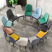 Vente directe d'usine, chaises de salle à manger modernes en cuir rembourré, prix de gros abordable