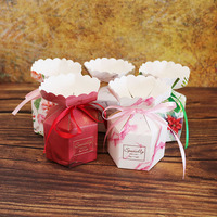 Vase en papier motif marbre pour célébrités du web européen, boîte de dragée colorée pour mariage, pour fournitures de fête, nouvelle collection 2020