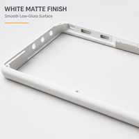 Cadre en aluminium blanc mat pour écran d'affichage publicitaire LED, usinage CNC personnalisé, fabricant OEM ODM, vente en gros