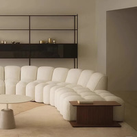 Canapé d'angle modulaire confortable en forme de S, mobilier de salon de luxe moderne et durable, en promotion