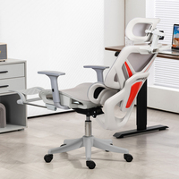 Chaises de bureau de qualité supérieure, chaise de bureau ergonomique avec dossier haut, chaise de bureau avec repose-pieds et appui-tête