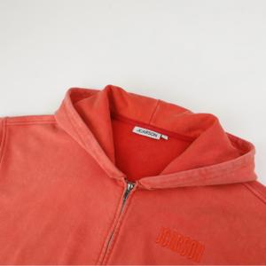 Felpe <span class=keywords><strong>con</strong></span> Zip a Maniche Lunghe in Spugna Personalizzabili <span class=keywords><strong>con</strong></span> Ricamo e Effetto Invecchiato per Uomo - Product Image 3