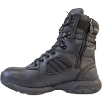 Bottes d'extérieur de marque pour hommes, tige en cuir pour l'extérieur et l'extérieur avec semelle extérieure en caoutchouc antidérapante et fermeture éclair latérale