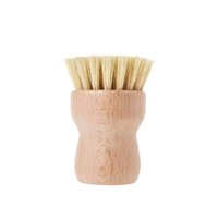 Brosse à vaisselle écologique en bois PP avec logo personnalisé, poignée en bois, poils en poils de palmier, pour cuisine et salle de bain