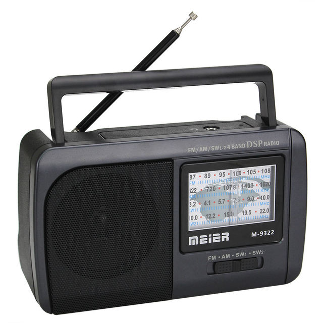 M-9323 Meier High Sensitivtiy Am Fm Sw Full Band Radio Receiver Rechargeable Dsp 4 Band Radio With Rechargeable Battery