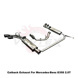 ระบบท่อไอเสียแบบเต็มชุด Vortex SS304 พร้อมท่อดาวน์ไปป์ สำหรับ Mercedes-Benz G350 W463A W464 2.0T ชุดแต่งเพิ่มสมรรถนะแบบติดตั้งได้โดยตรง - Product Image 3