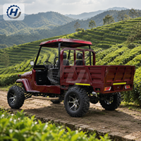 Mini UTV OEM 350CC à essence avec remorque de remorquage, robuste, tout-terrain, pour le transport sur les plateaux de tournage, en acier Q235B, 65KM/H