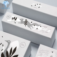 Boîte à biscuits en papier blanche de petite taille 6x6x3 pouces, design personnalisé pour les fêtes