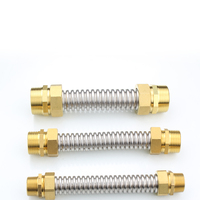 AC selang bergelombang konektor tembaga 304 Stainless Steel Air panas dingin kipas Inlet fitting pipa