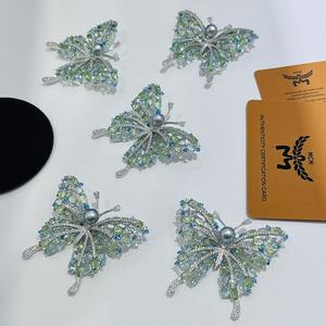 Broche de Lujo de la Industria Pesada Francesa para Mujer, Broche de Flor en el Pecho en Tono Naranja, Accesorios para Vestidos de Traje de Mujer - Venta al por Mayor - Product Image 1