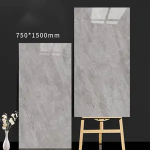 Hot Selling 300x300 750x1500mm Full Body Marble Look Dark Light Grey White Glossy Polished Glazed Porcelain Flooring Tiles