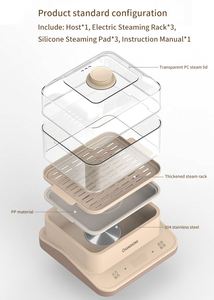 Vaporera Eléctrica Multifuncional para Alimentos, de Plástico, 18L de Gran Capacidad, para Cocción al Vapor de Pan y Verduras - Product Image 6