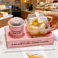 Boîtes d'emballage personnalisées en papier de qualité alimentaire pour sandwichs, gâteaux, cafés, boulangeries, hôtels, cadeaux de mariage, écologiques