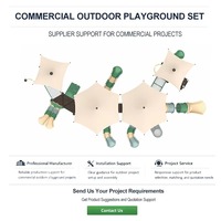 Structure de jeu aquatique extérieure en plastique haut de gamme pour enfants, avec toboggans et tunnel, pour les centres de villégiature et les parcs aquatiques