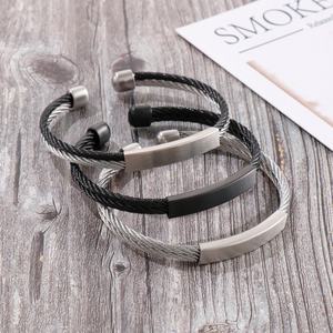 Diseño de Pulsera de Alambre de Acero Inoxidable de Alto Brillo, Antialérgica y Personalizada al por Mayor - Product Image 2