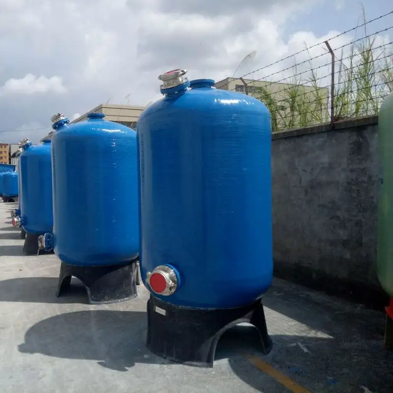 FRP basınç tankları için İyon reçine değişimi, çakıl filtre ve aktif karbon filtre Fiber takviyeli plastik su tankı