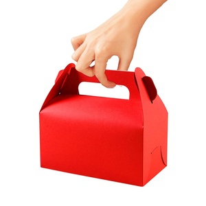 Scatola Regalo Rossa per le Feste con Manico, Bestseller per Biscotti, Caramelle, Torte, Pane, Snack, Ciambelle, Confezione Portatile per Biscotti - Product Image 2