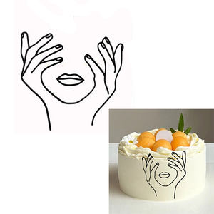 Adorno <span class=keywords><strong>de</strong></span> acrílico negro <span class=keywords><strong>para</strong></span> <span class=keywords><strong>pastel</strong></span> <span class=keywords><strong>de</strong></span> cara, arte minimalista acrílico <span class=keywords><strong>para</strong></span> mujer, adorno <span class=keywords><strong>de</strong></span> <span class=keywords><strong>pastel</strong></span> <span class=keywords><strong>de</strong></span> cara, adorno <span class=keywords><strong>de</strong></span> línea abstracta <span class=keywords><strong>para</strong></span> <span class=keywords><strong>pastel</strong></span> <span class=keywords><strong>de</strong></span> <span class=keywords><strong>cumpleaños</strong></span> <span class=keywords><strong>de</strong></span> boda - Product Image 2