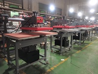 Presse à chaud industrielle DTF à deux stations hydraulique pour transfert de logo en vinyle par sublimation pour t-shirts et vêtements