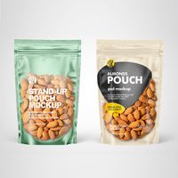 Sachets D'Emballage Alimentaire en Plastique avec Fermeture Éclair, Réutilisables, Personnalisables pour Fruits Secs, Noix, Noix de Cajou et Snacks