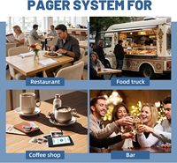 Système d'appel sans fil pour restaurant 20 pagers, téléavertisseur client vibrant et clignotant longue portée pour café et food truck