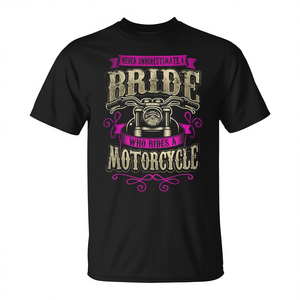 T-shirt de mariée motard pour femme, idéal pour les enterrements de vie de jeune fille - Product Image 2