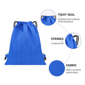 Bolsa de nailon con cordón ecológica, impermeable, personalizada, con cordón, para gimnasio, mochila escolar - Product Image 6