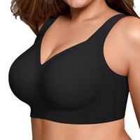 Soutien-gorge push-up sans armatures respirant pour femme, motif léopard, avec quatre agrafes, en gelée, vente en gros, haute qualité