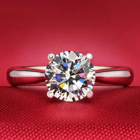 Bijoux de fiançailles en argent Sterling 925 cadre classique coupe ronde Zircon cubique femmes bague de mariage