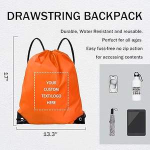 Mochila Deportiva Personalizada con Logotipo, de Tela Oxford, con Cordón, Cierre de Cremallera, Impermeable, para Entrenamiento, Ocio y Viajes - Product Image 2