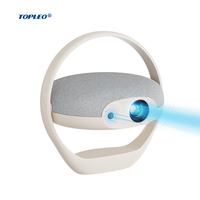 Projecteur intelligent Topleo Android 14 720P WiFi6 BT5.4 avec mise au point automatique, correction automatique de la distorsion trapézoïdale, courte focale, pour cinéma maison