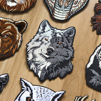 Animaux Sauvages Réalistes Symbole de Force et de Sauvagerie Patchs Brodés à Coller sur Tissu