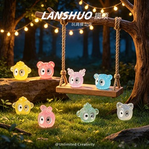 Adornos Luminosos de Animales Mini Lanshuo, Decoraciones de Halloween para Niños, Juguetes de Plástico con Forma de Bola de Carbón de Dibujos Animados - Product Image 3