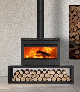 Estufa de Leña de Hierro Fundido con Vidrio, Diseño Moderno para Sala de Estar, Hotel, Uso Interior/Exterior, Leña y Pellets - Product Image 4