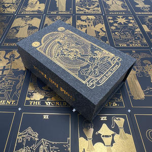 مجموعة بطاقات التارو الأصلية المخصصة 78 بطاقة بالجملة، بطاقات أوراكل إنجليزية مع طباعة ذهبية، بطاقات تأكيد مع صندوق مغناطيسي - Product Image 1