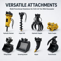 Excavator Mini 2,5 Ton Euro 5 CE, Kabin Tertutup & Sasis yang Dapat Diperpanjang, untuk Infrastruktur Perkotaan yang Sempit dan Renovasi Komunitas