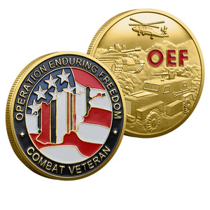 Moneda Conmemorativa 3D de Metal Plateado con Elementos de Bandera <span class=keywords><strong>Nacional</strong></span>, Versión Doble en <span class=keywords><strong>Oro</strong></span> y Plata, Decoración de Escritorio, Regalo Empresarial - Product Image 1