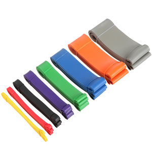 Ensemble de bandes de résistance TPE, 7 couleurs, yoga, fitness, entraînement de force, bandes élastiques unisexes, aide à l'entraînement multifonctionnelle - Product Image 1