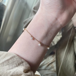 Fashion Stainless Steel Waterproof Bangle <b>Shell</b> Pearl Spring Summer Jewelry Custom <b>Bracelet</b> for Women - Product Image 4
