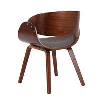 Chaise de salle à manger en bois MULIGNA de style mi-siècle, siège confortable en tissu en forme de U, chaises de salle à manger en bois massif pour hôtel à vendre