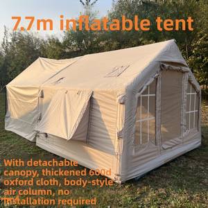 Tente <span class=keywords><strong>de</strong></span> randonnée gonflable <span class=keywords><strong>de</strong></span> 7,7 mètres carrés, <span class=keywords><strong>deux</strong></span> chambres, résistante au froid, au gel, en tissu Oxford 600D épaissi, imperméable et coupe-vent - Product Image 4